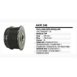 ALT KASNAK RULMANLI VW PASSAT 1,8