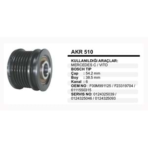 ALT KASNAK RULMANLI MERCEDES C , VITO