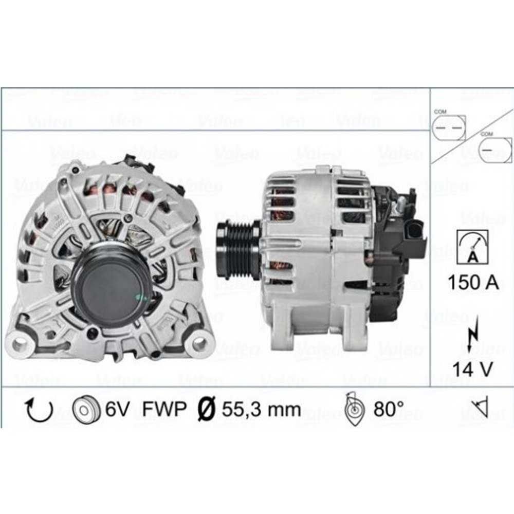 ALT.DIN. 12V.150A FIESTA VI 1,4 2015->LIN 2