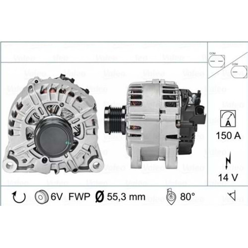 ALT.DIN. 12V.150A FIESTA VI 1,4 2015->LIN 2