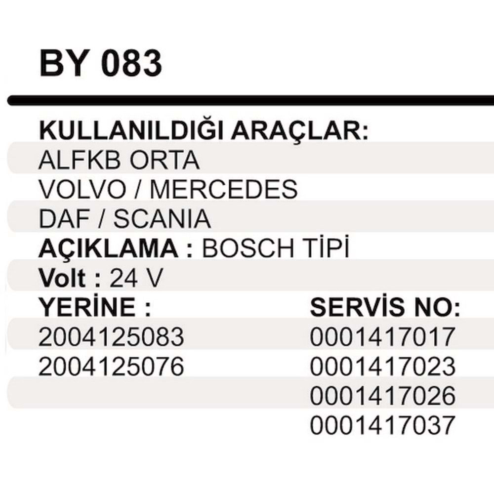 MARS YASTIK 24V ALFKB ORTA