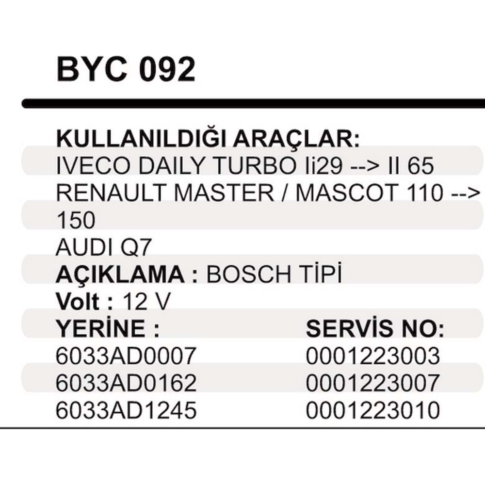 MARS YASTIK GOVDELI 12V IVECO DAILY 6