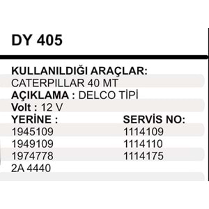 MARS YASTIK 12V CATERPILLER