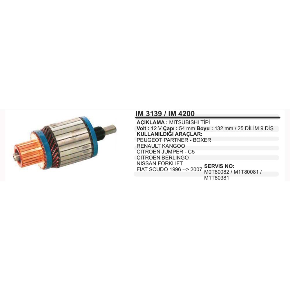 MARS KOLLEKTORU MITSUBISH PARTNER BOXER KANGO UZUN