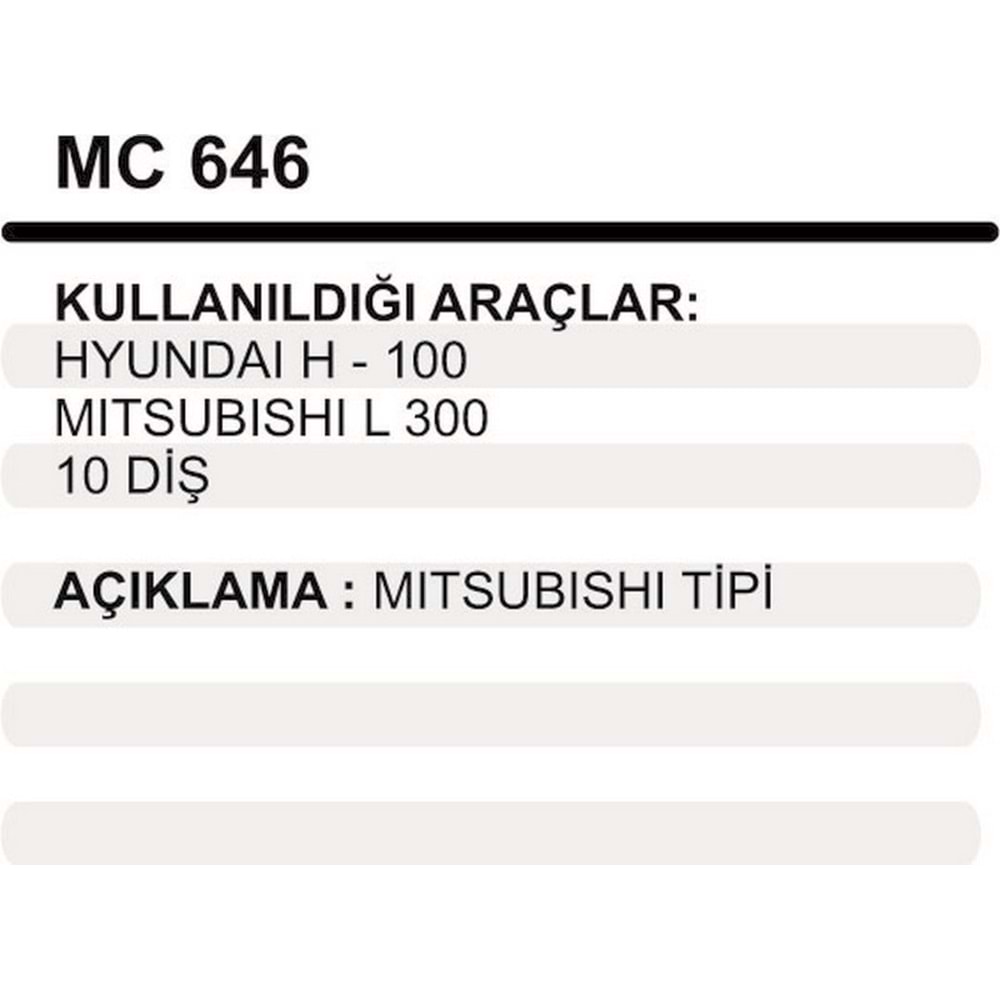 MARS PINYON KAPAGI HYUNDAI H100 L300