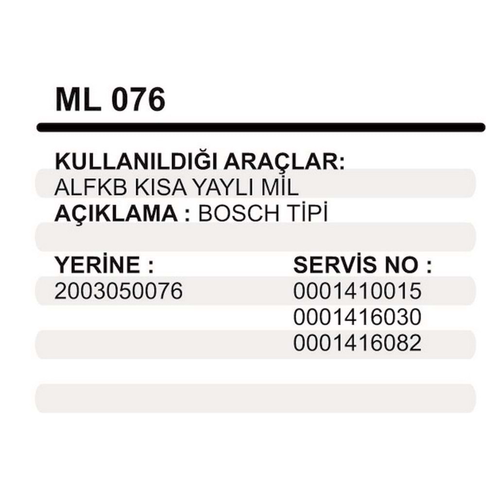 ALFKB KISA YAYLI MIL