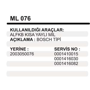 ALFKB KISA YAYLI MIL