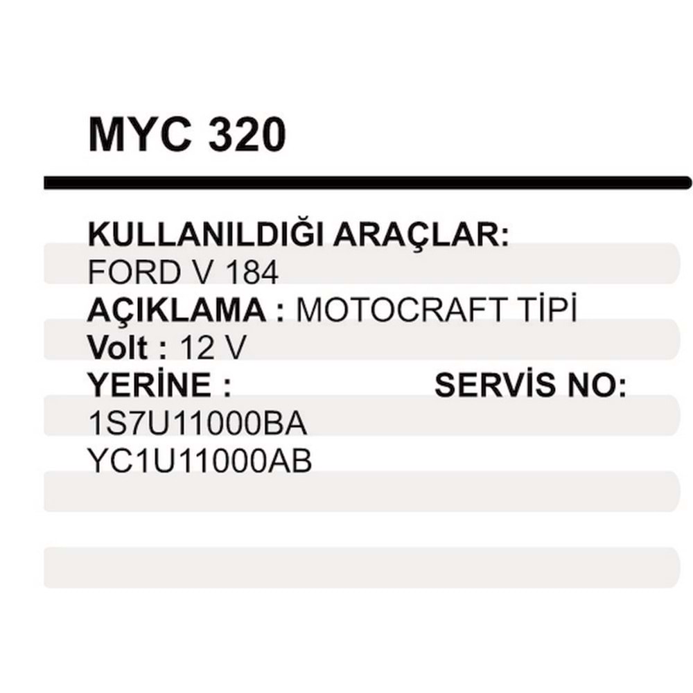 MARS YASTIGI GOVDELI FORD V184