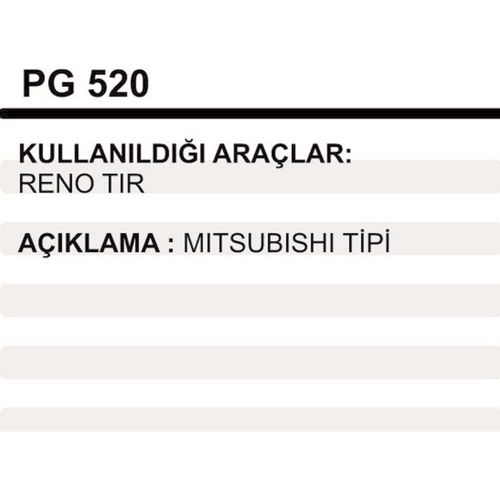MARS DISLI MITSUBISHI RENAULT TIR