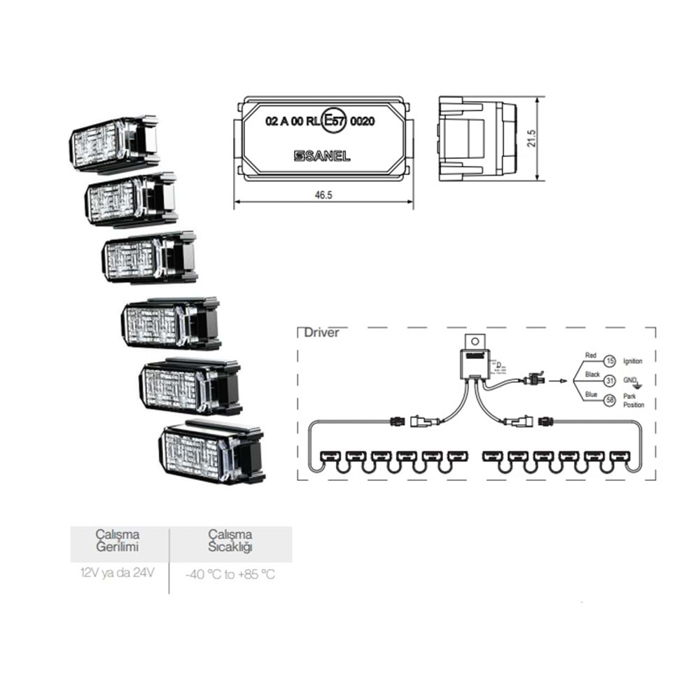 DAY TIME RUNNING LIGHTS UNIT LED