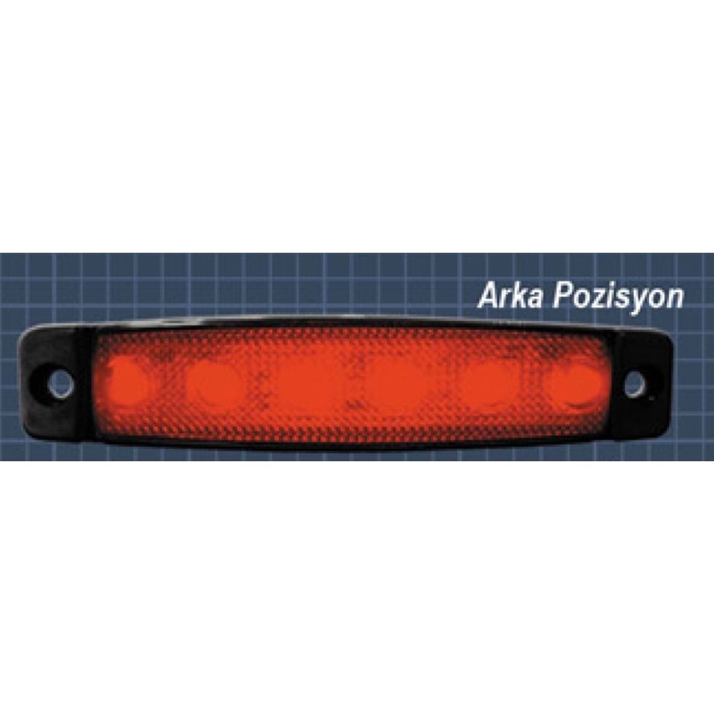 BASAMAK LAMBA PARMAK LED 12V AYDINLATMA KIRMIZI