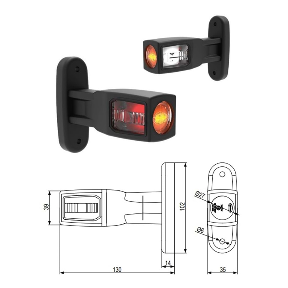 MARKER LAMBA FUNCTION LED 600mm