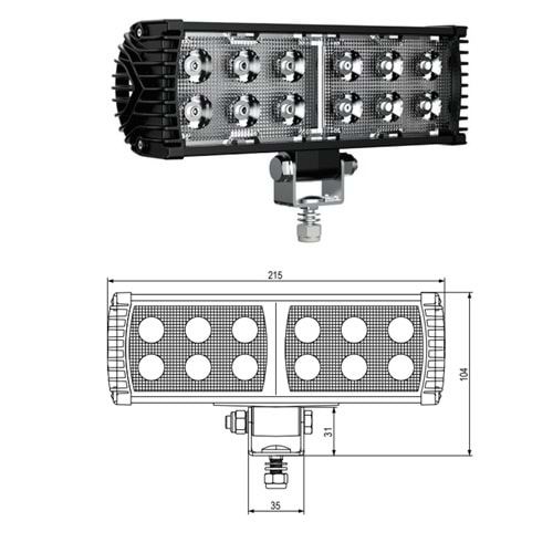 CALISMA LAMBASI 12 LED 6500K