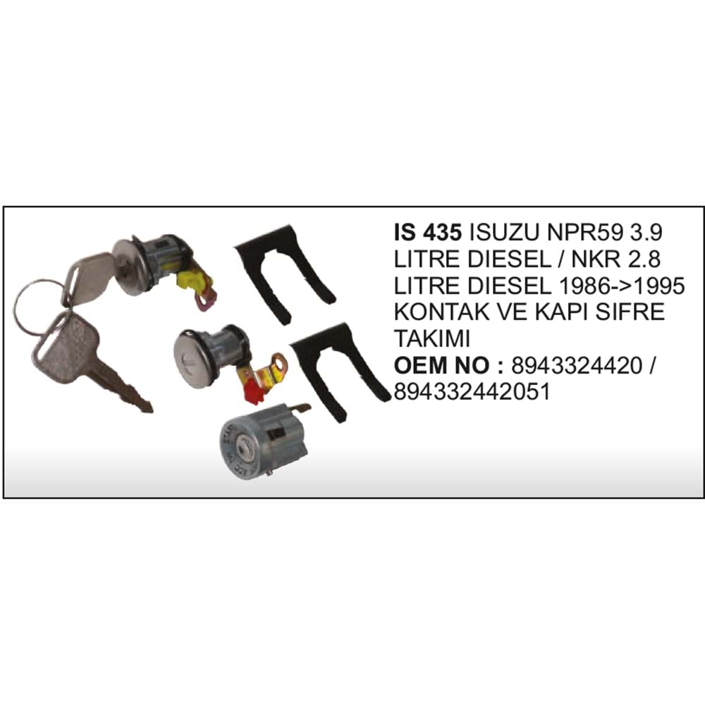 KONTAK KAPI SIFRE TAKIM ANAHTARI ISUZU NPR NKR