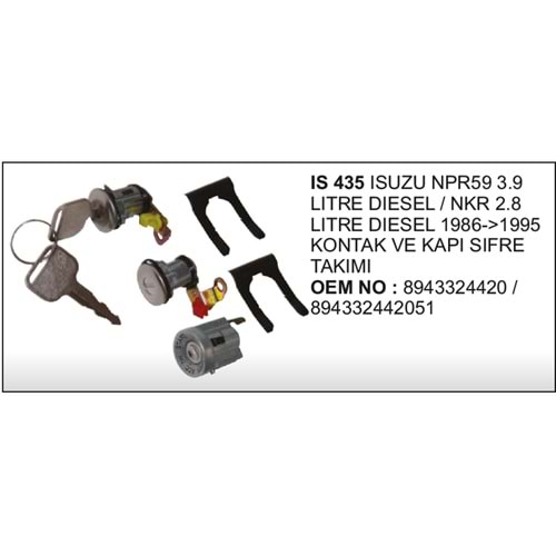 KONTAK KAPI SIFRE TAKIM ANAHTARI ISUZU NPR NKR