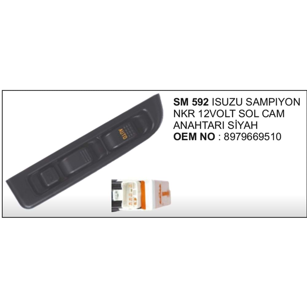 CAM ACMA KAPAMA SOL SAMPIYON 12V SIYAH