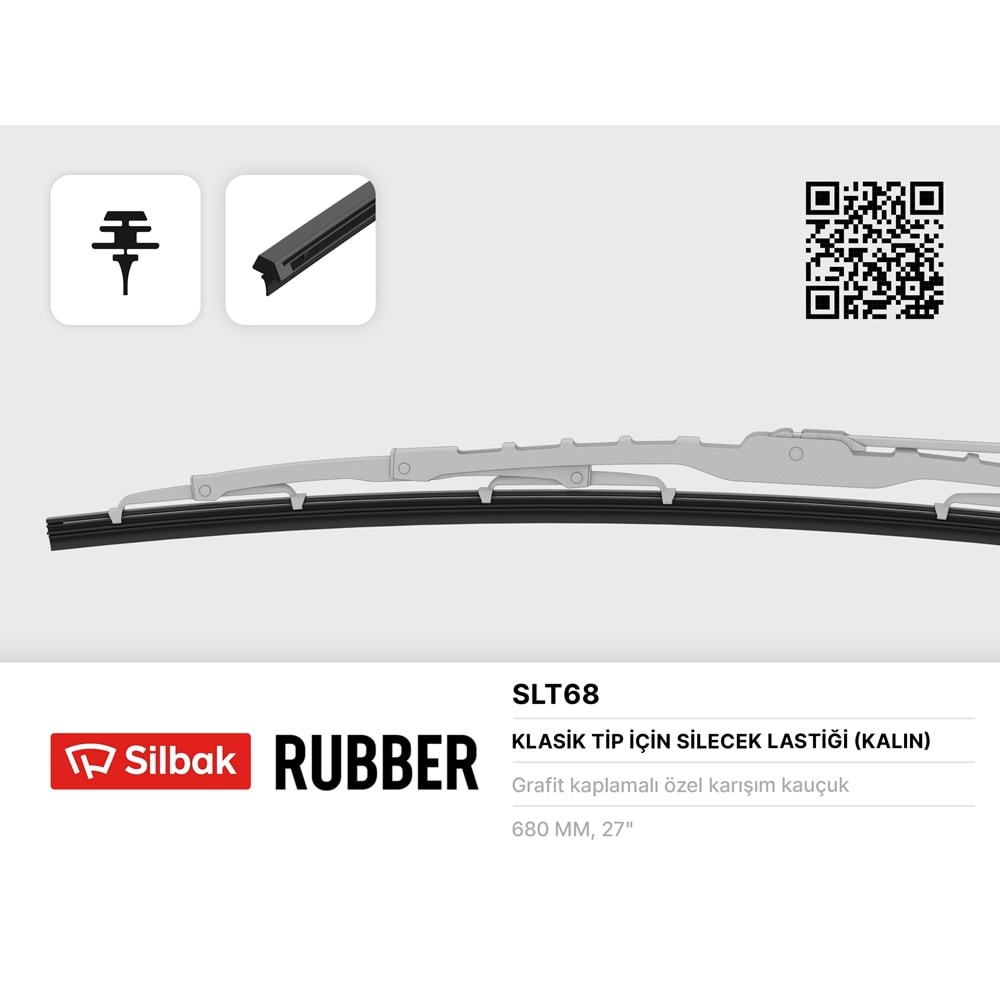 SILGI LASTIK TELLI FORD 680mm