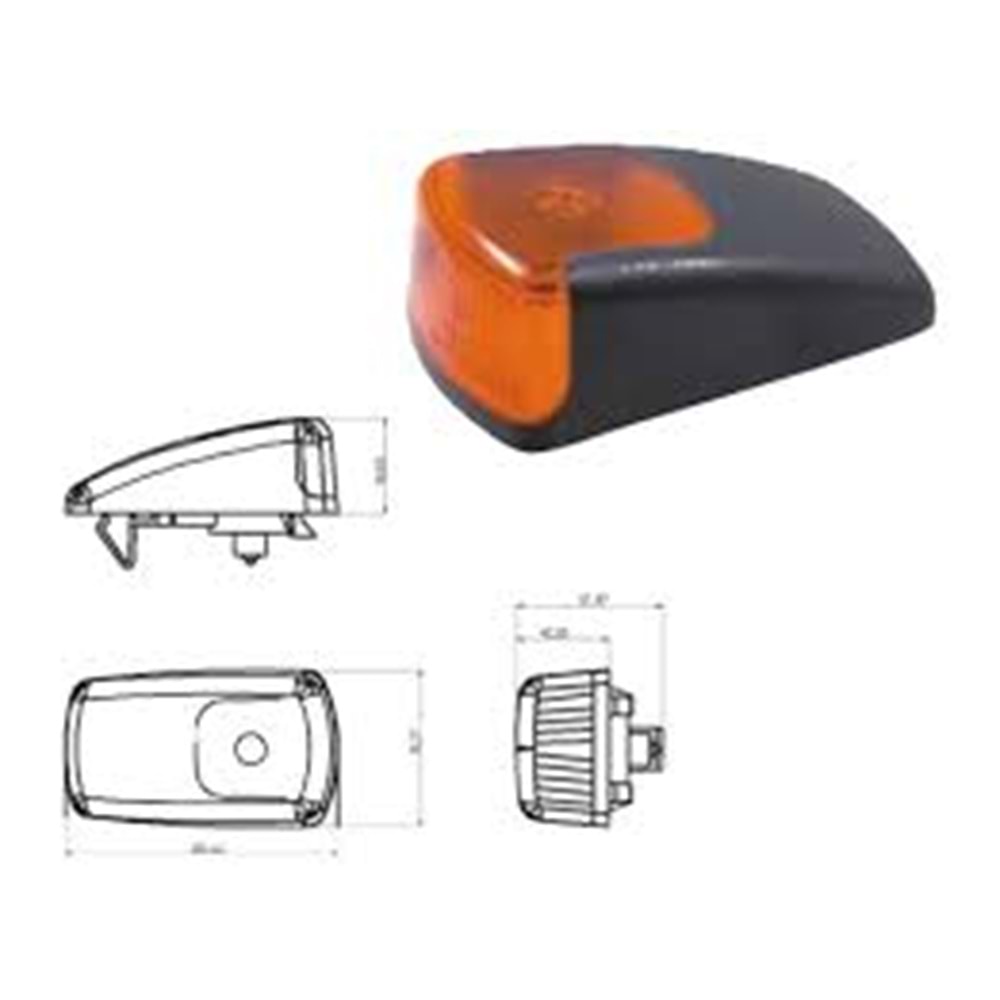 MERCEDES ACTROS SİNYAL LAMBA KARE