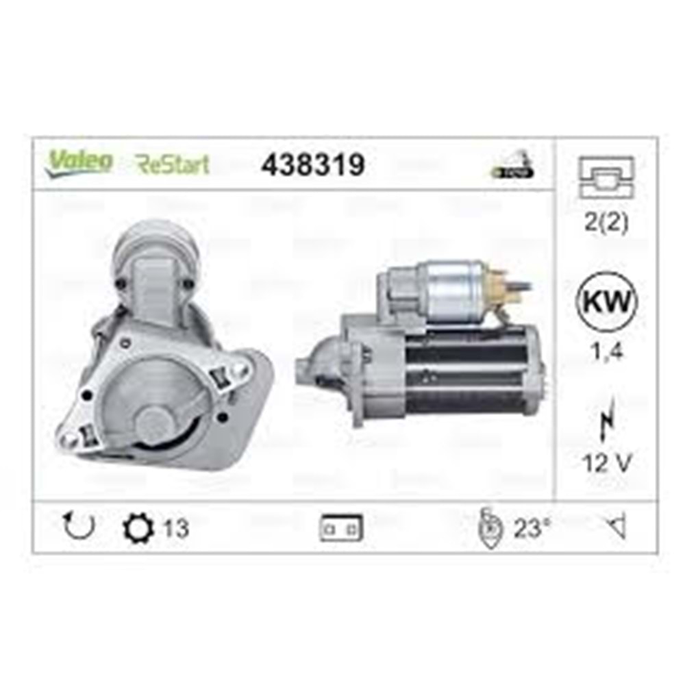 M.MOT. 12V 1,7KW 13D RENAULT KANGOO DACIA DOKKER