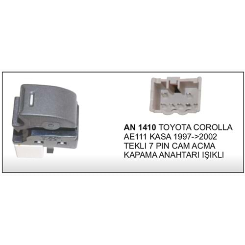 CAM ANAHTARI 7 PIN TEKLI ISIKLI TOYOTA 97