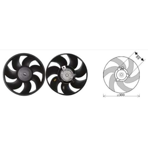 FAN MOTOR 12V ESCORD 93-200