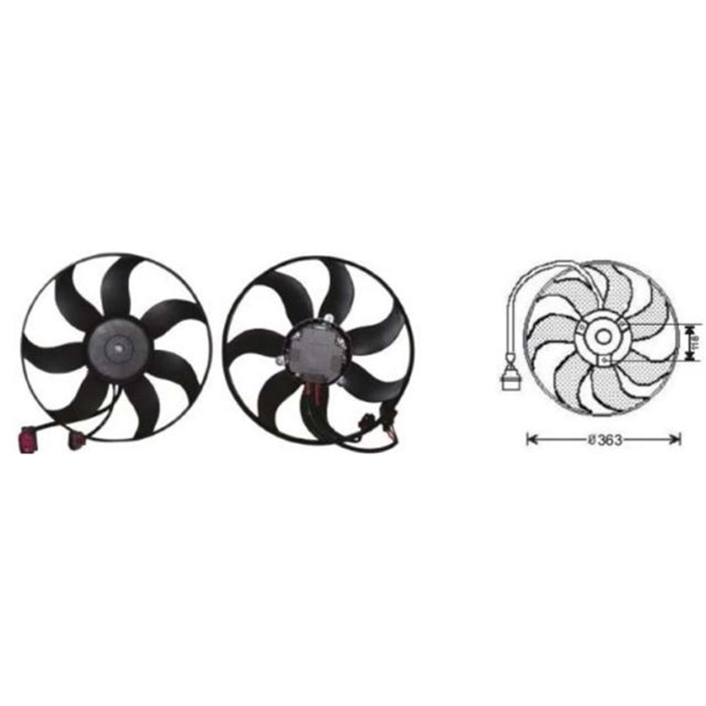 FAN MOTORU VW GOLF V JETTA III OCTAVIA 1,4TSI