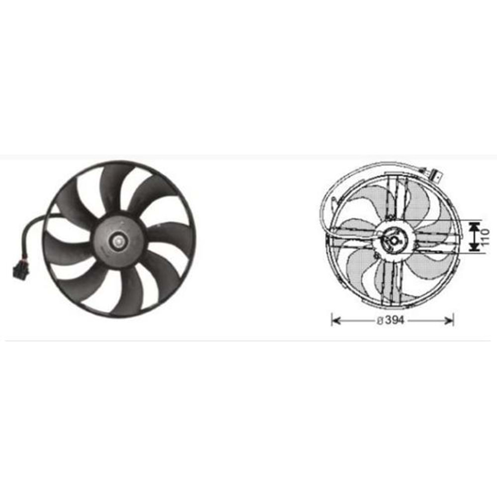 FAN MOTORU VW POLO CORDOBA 2004>2007 1,4TDI