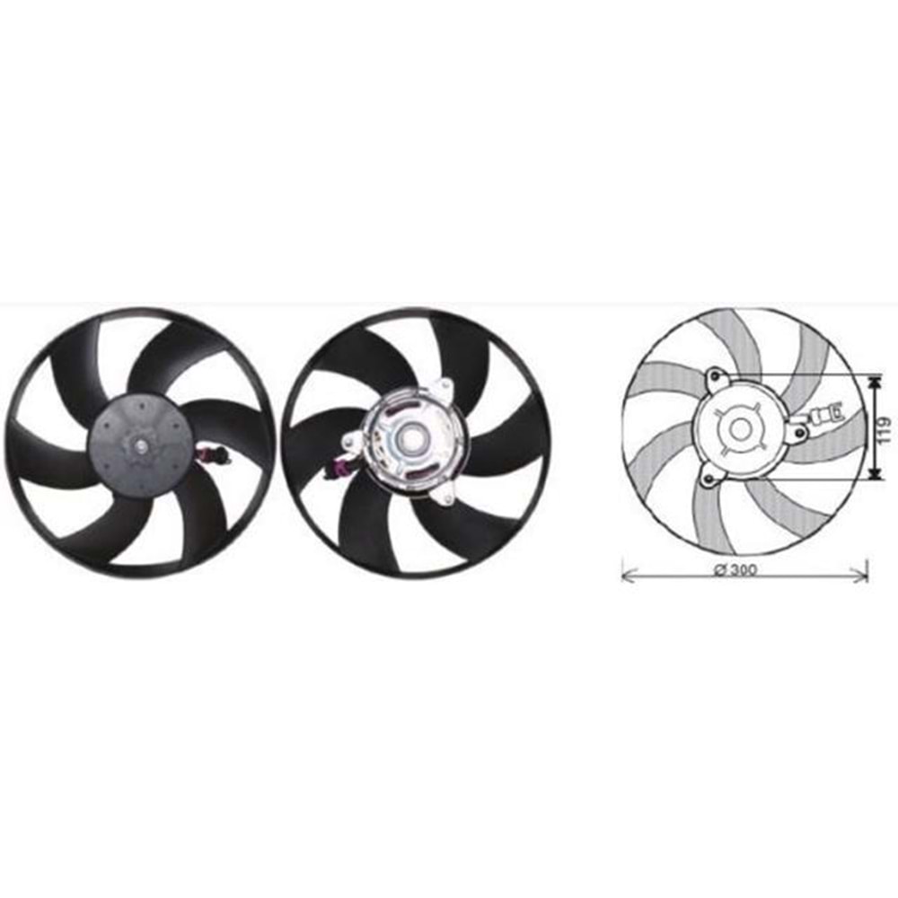 FAN MOTORU VW.CADDY II-POLO CLASSIC-INCA 96>KALIN