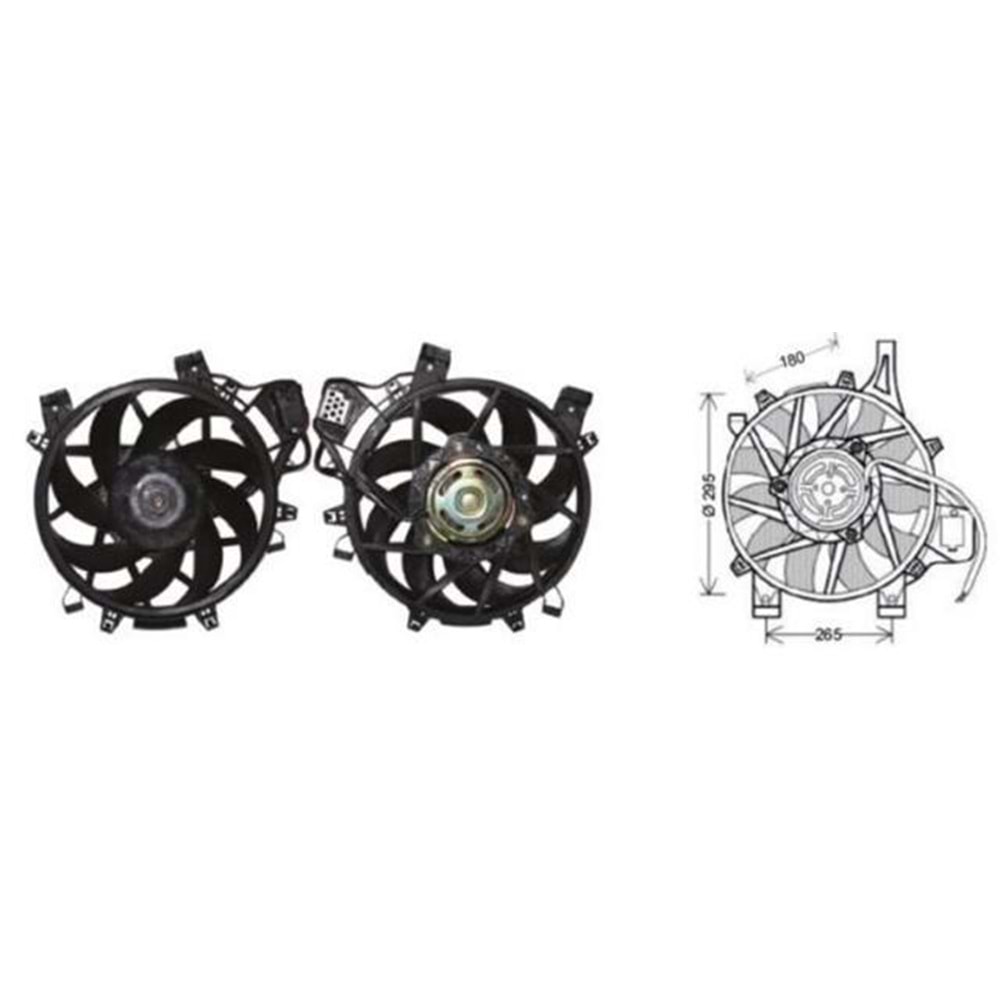 FAN MOTORU CORSA COMBO 1.7 CITA