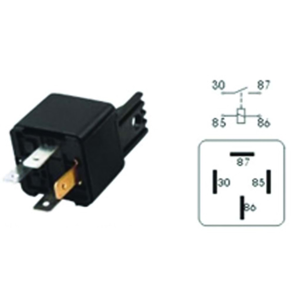 ROLE 12V 30A 4 UCLU SAPLI VR0060