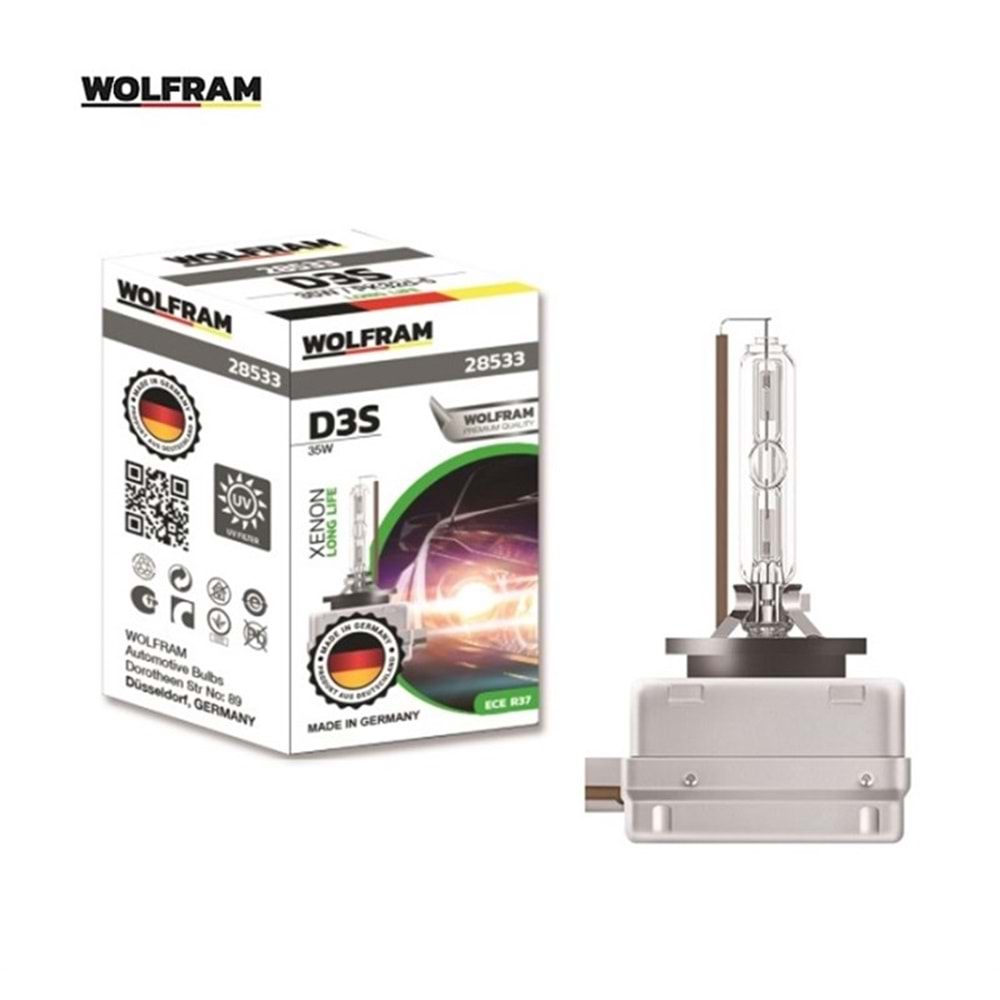 AMPUL D3S 12V 35W PK32d-5 DUY XENARC 4300K UZUN ÖMÜR BEYAZ ÇUBUK