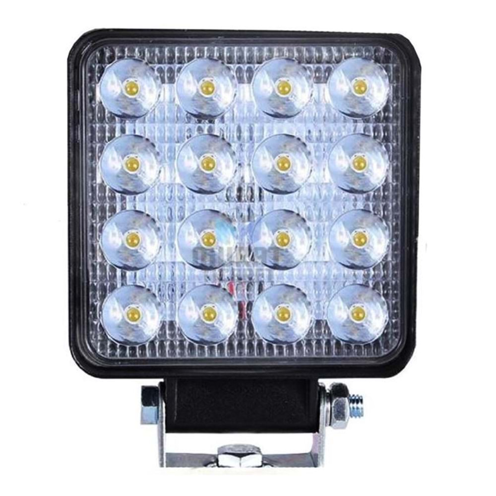 16 LED ÇALIŞMA LAMBASI BEYAZ E Belgeli 12/24V 48W