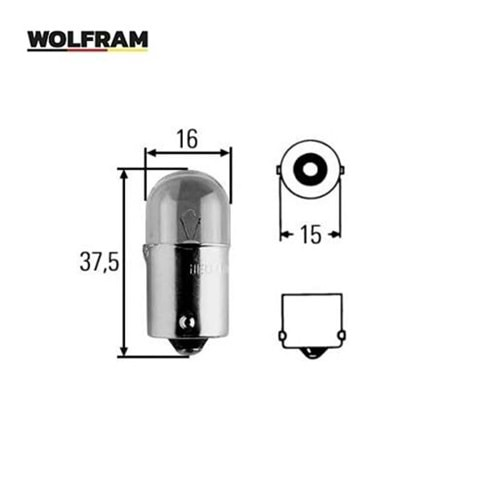 AMPUL R5W 24V 5W BA15s DUY 67 AMPUL