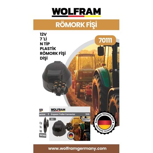 7 Lİ N TİP PLASTİK RÖMORK FİŞİ DİŞİ 12V