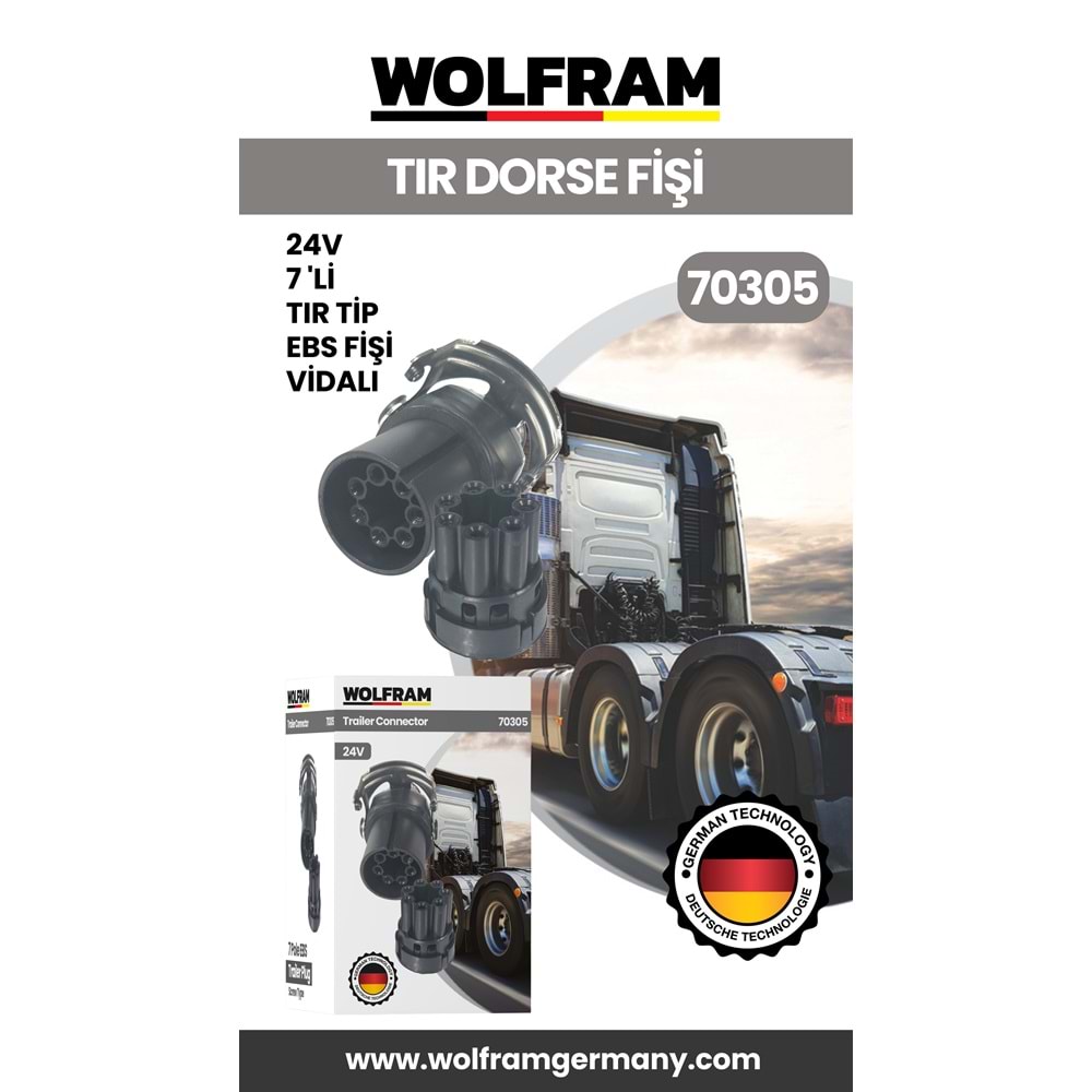 7 Lİ TIR DORSE EBS FİŞİ VİDALI 24V