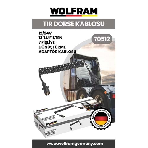 13 LÜ FİŞTEN 7 FİŞLİYE DÖNÜŞTÜRME ADAPTÖR KABLOSU 12/24V