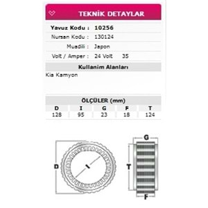 ALT STATOR KIA KAMYON 24V 35A 130124