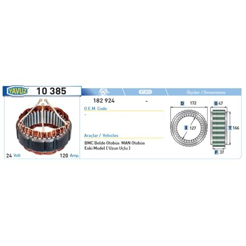 ALT STATOR 120A BMC BELDE-MAN OTOB