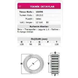 ALT STATOR BMW, VW TRANSPORTER, RENAULT LAGUNA KANGOO, PEUGEOT PARTNER KLIMALI 12V 80A 181212