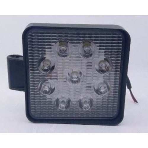 CALISMA LAMBASI 9 LED KARE 10-80V 27W