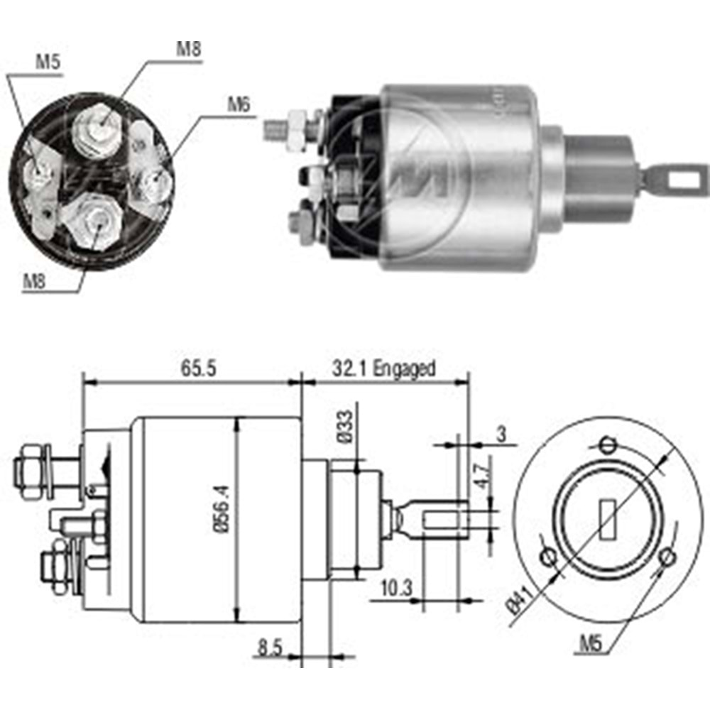 MARS OTOMATIGI 12V 3 DELIKLI MERCEDES 120 340 DIZEL NMBW 316 320 CIVATALI SNLS238A