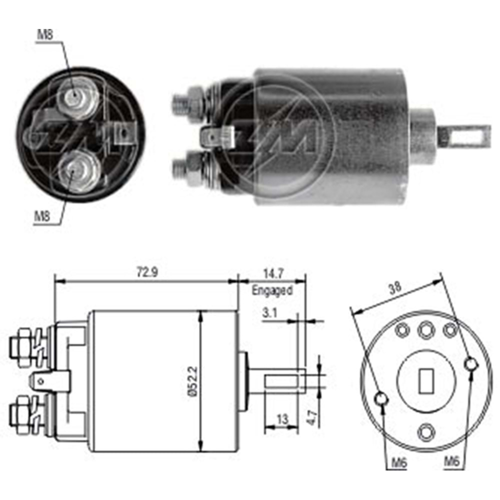 MARS OTOMATIGI 12V 2 DELIKLI NISSAN CAPSTAR KINGCAP VANETTA PICK UP SNLS615