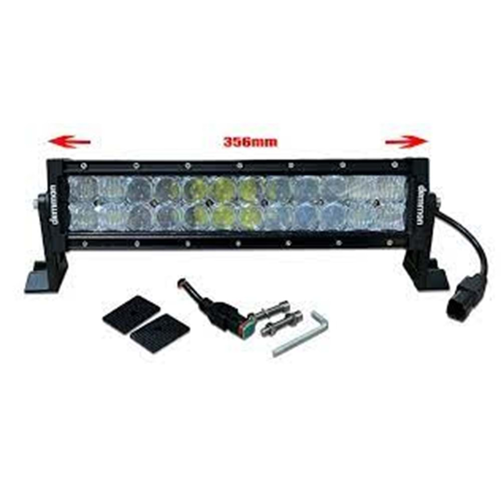 24 LED 72.W CREE 35.CM ÇİFT SIRA MERCEKLİ SOKETLİ