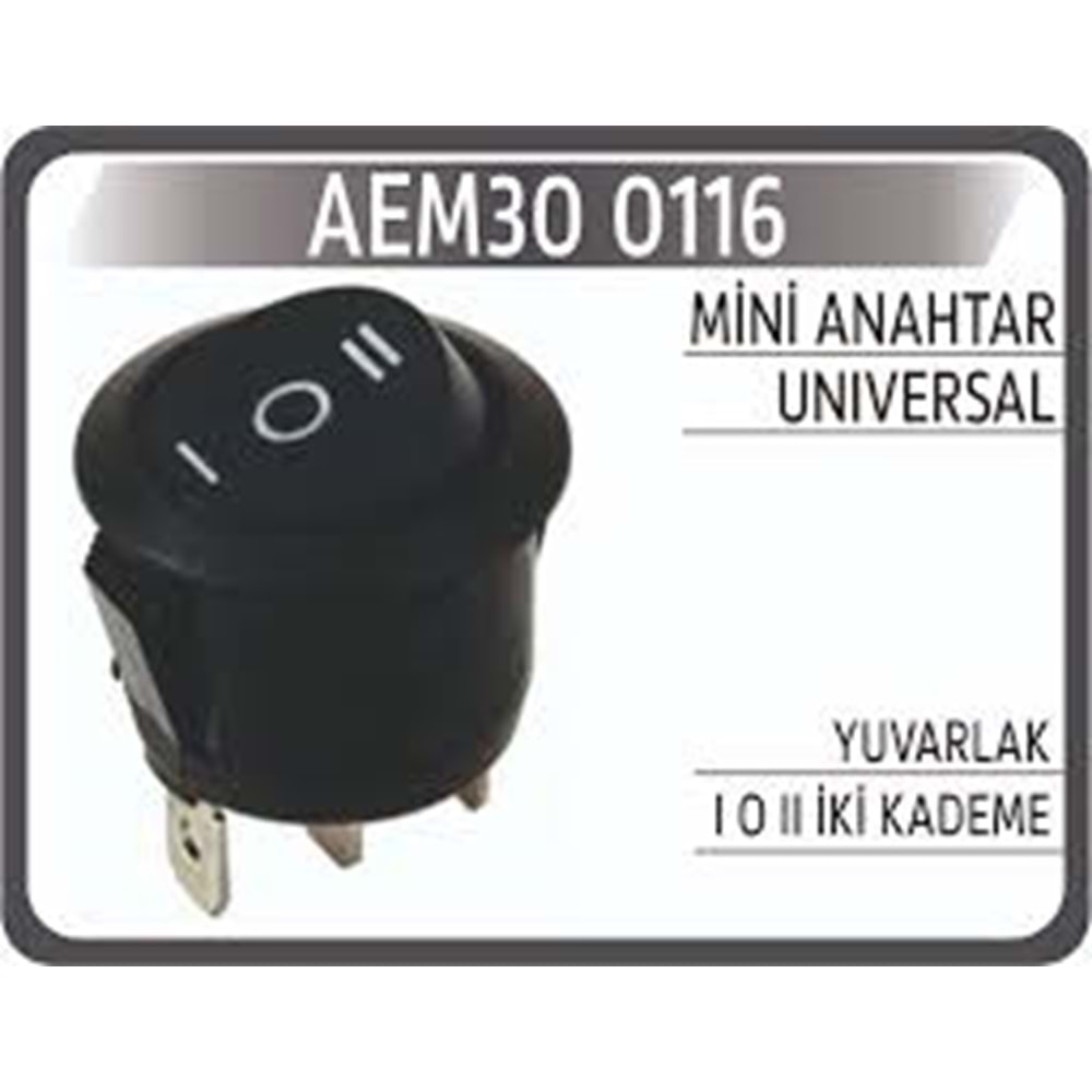 MİNİ ANAHTAR YUVARLAK İKİ KADEME