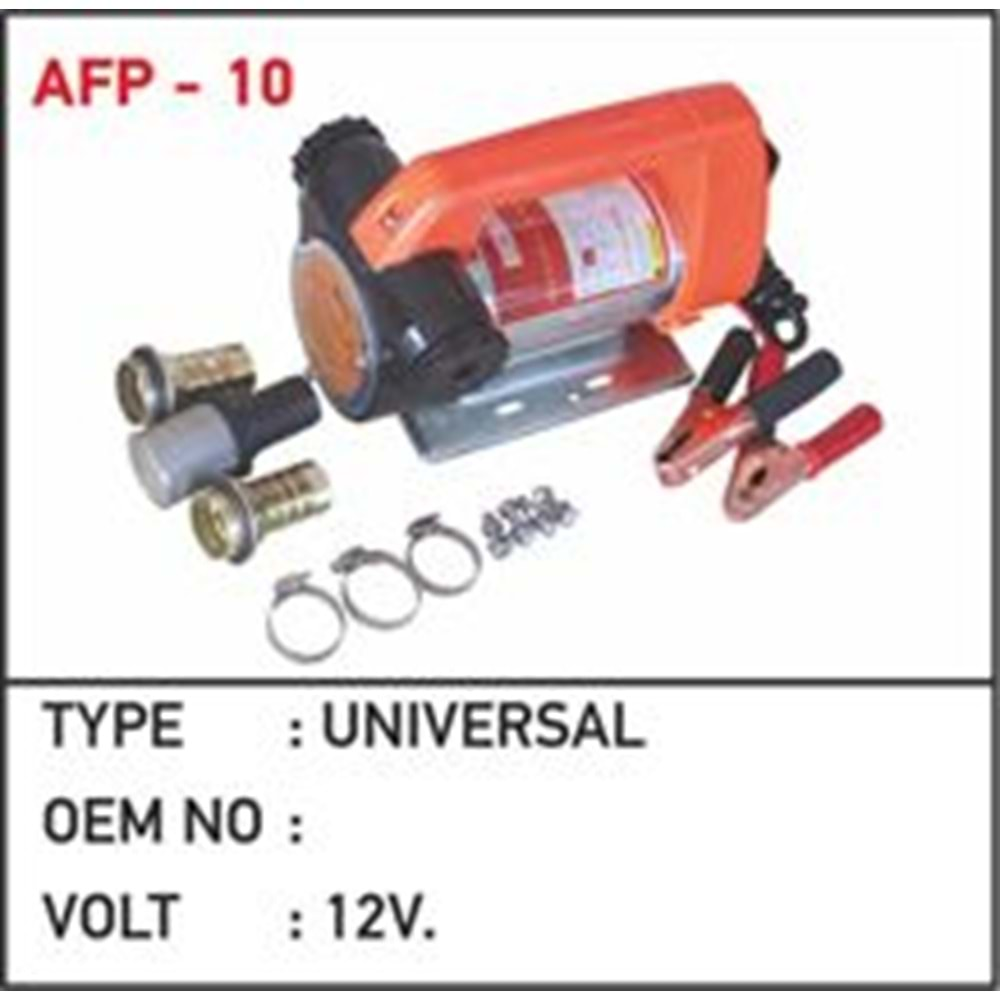 YAKIT TRANSFER POMPASI 12V YANDAN ÇIKIŞLI SARI