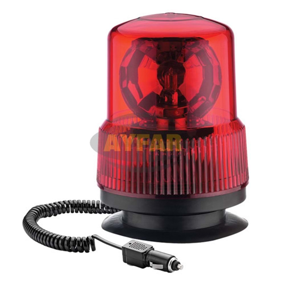 12V TRAFİK DÖNERLİ İKAZ LAMBA SARI KIRMIZI MAVİ