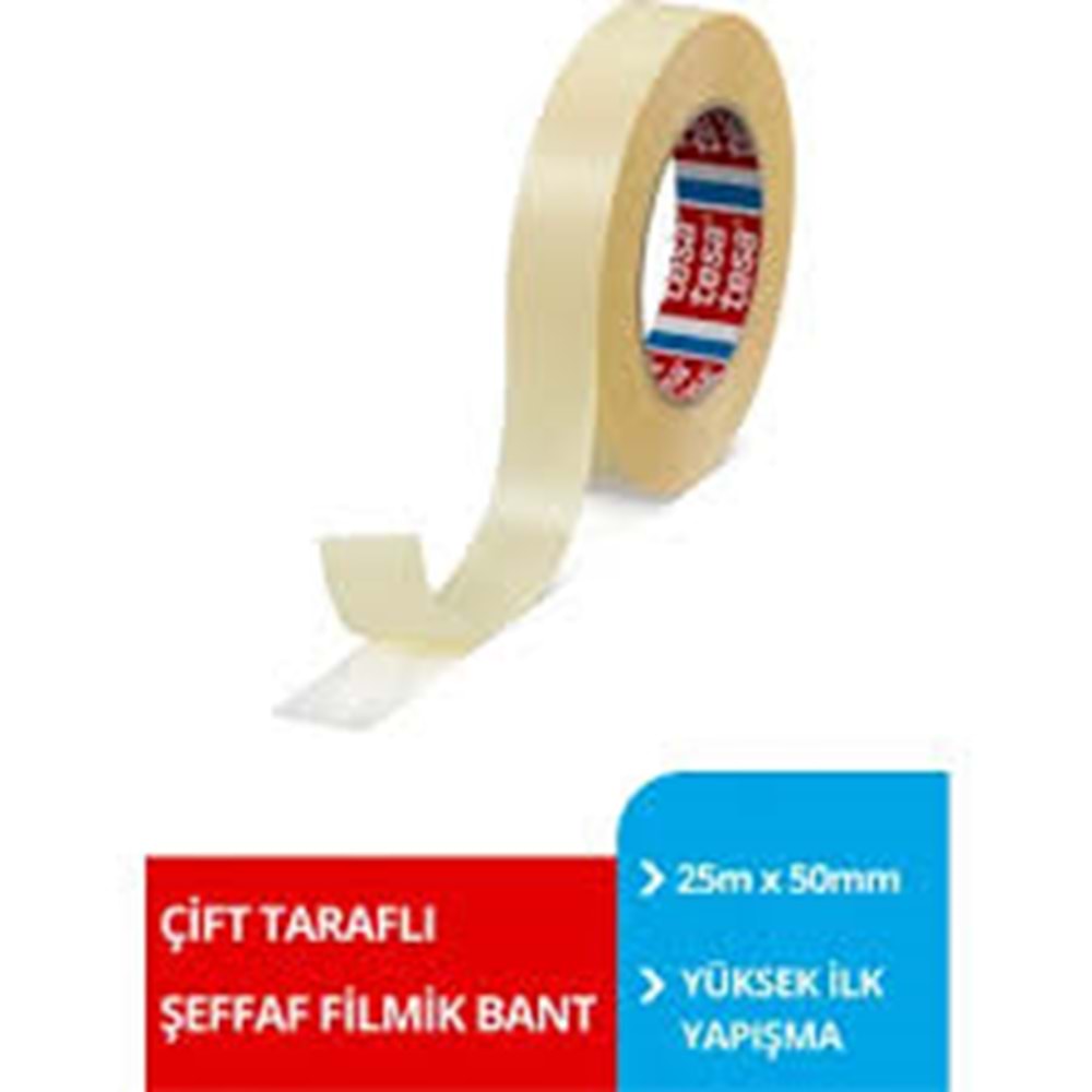 ÇİFT TARAFLI BANT ŞEFFAF SİL.LU 25MMX5MT