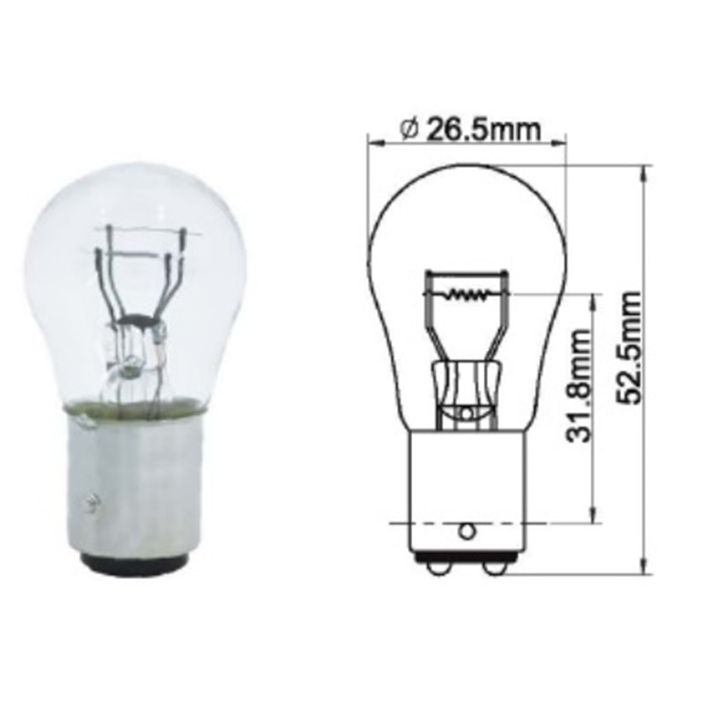 1176 12 V 21 / 5 W STOP/SİNYAL AMPULU