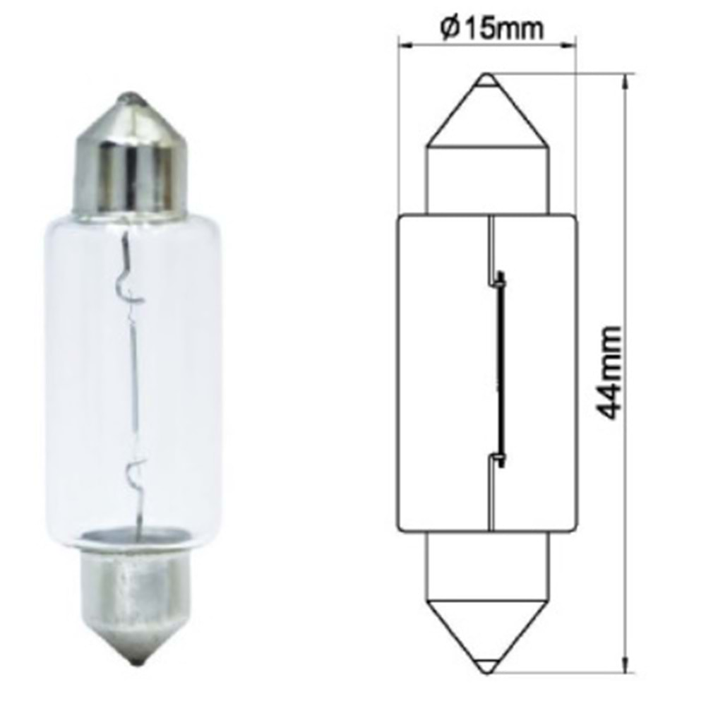 15x44 24 V 15 W SOFİT AMPUL
