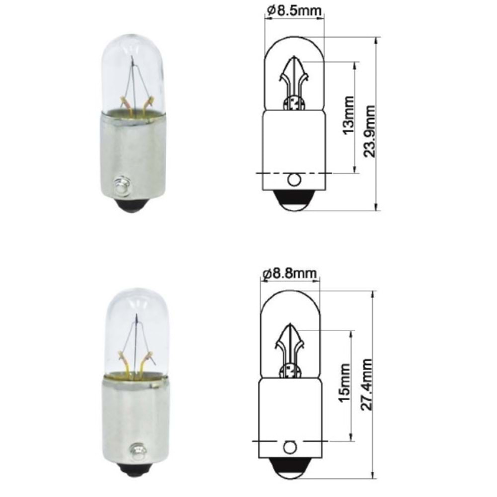 53 24 V 2 W HELLA TİPİ GÖSTERGE AMPULU